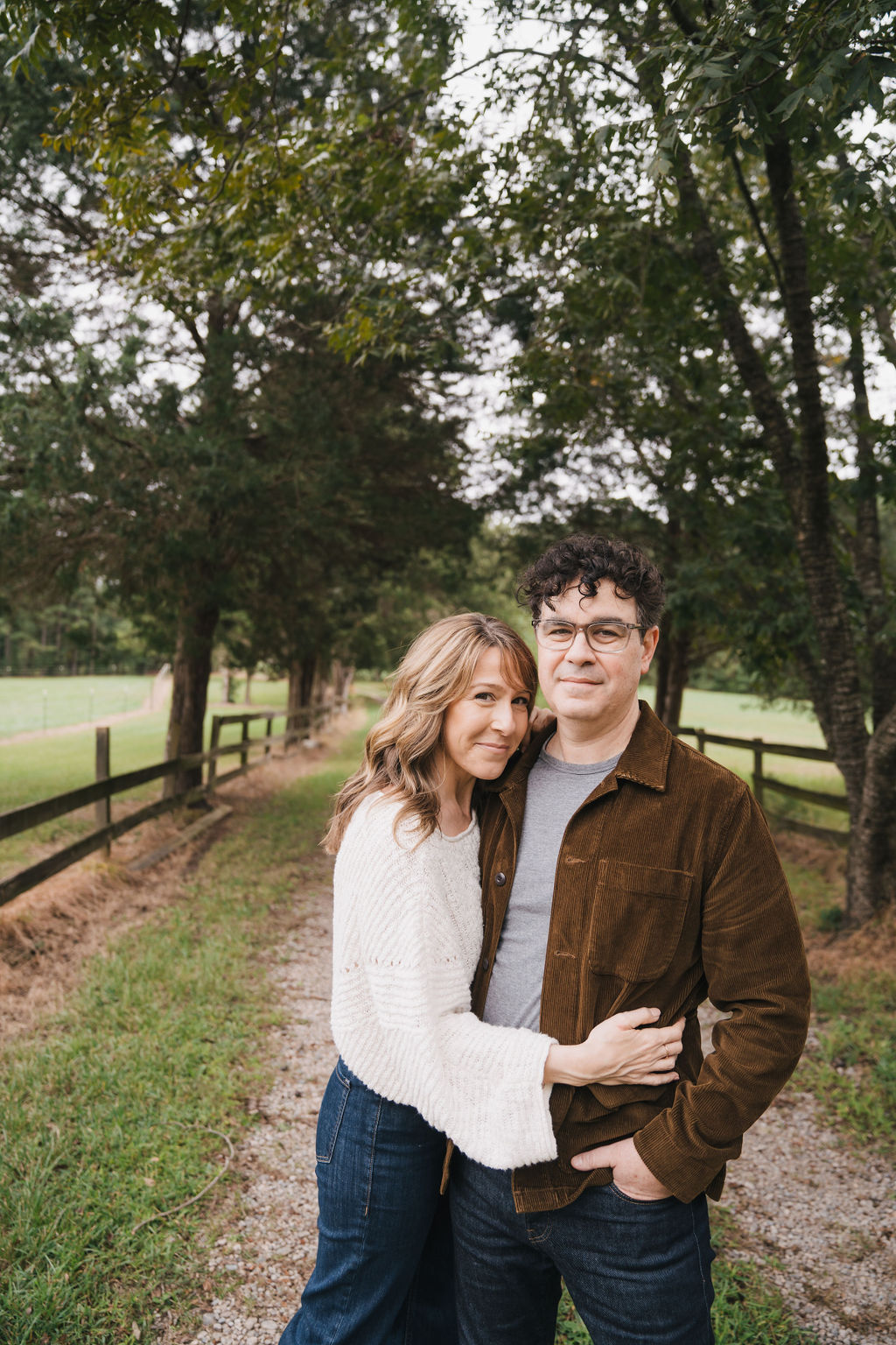 Steve and Lisa in the Farm Driveway